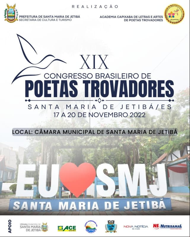OMENDADORES HOMENAGEADOS PELO XIX CONGRESSO BRASILEIRO DE POETAS TROVADORES DE 17 A 20 DE NOVEMBRO EM SANTA MARIA DE JETIBÁ